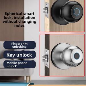 थोक बॉल आकार स्मार्ट डोरमेटरी दरवाजा पासवर्ड लॉक एल्यूमीनियम मिश्र धातु इलेक्ट्रॉनिक इनडोर कार्यालय लॉक फिंगरप्रिंट इलेक्ट्रॉनिक - Product Image 4