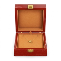 Boîte à bijoux carrée rouge personnalisée Tancy, doublure en velours, fermeture magnétique, emballage cadeau, logo personnalisé pour la présentation en magasin, OEM