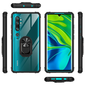 Per <span class=keywords><strong>Xiaomi</strong></span> Mi Nota 10 Pro Note10 Lite Cassa Antiurto Auto Anello Del Supporto Della Copertura per <span class=keywords><strong>Xiaomi</strong></span> CC9 Pro Trasparente Chiaro casi - Product Image 1