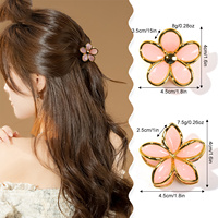 Jepit Rambut Plastik Kecil 4.5cm Motif Bunga, Jepit Rambut Warna Solid Premium, Jepit Rambut Jelly Warna-Warni, Aksesoris Rambut Plastik Lucu untuk Anak Perempuan