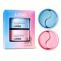 60 Patchs Hydrogel Personnalisables Sous les Yeux avec Logo – Caféine, Acide Hyaluronique, Niacinamide – Masque Rafraîchissant et Hydratant Contre les Cernes et les Poches – Végan et Sans Cruauté Animale