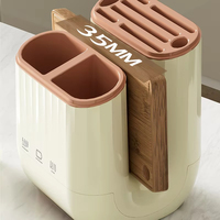 Couteau de cuisine organisateur ménage couverts planche à découper support de rangement avec plateau de récupération comptoir vidange ustensiles de cuisine Tube