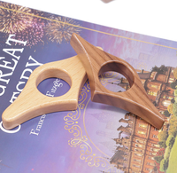 5 Styles 3 couleurs en gros en bois mignon coeur naturel noyer pouce signet à la main amoureux des livres cadeaux littéraires porte-Page
