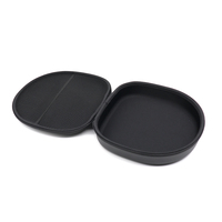 Étui rigide personnalisé en EVA noir pour casque audio, sac de transport portable avec poche en filet pour casques supra-auriculaires