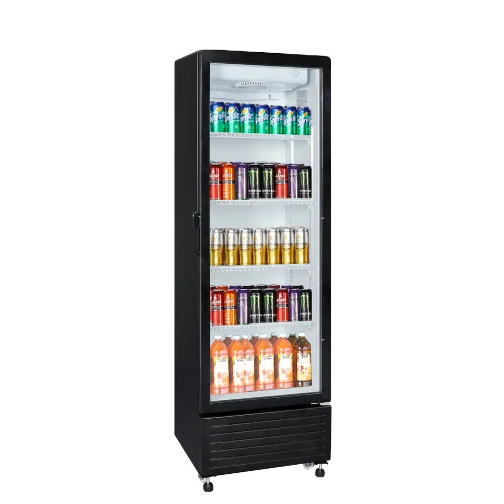 Energy Saving Supermarket Upright Freezer Commercial Environmental Protection Chiller with LOW-E Glass Door