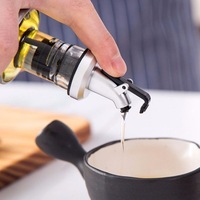 Bouteille d'assaisonnement en acier inoxydable, pot d'huile en verre de sauce soja, bouteille d'assaisonnement, gadget de classification de cuisine