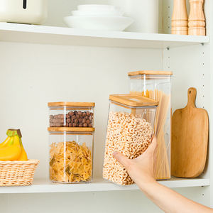 برطمانات بلاستيكية منظم فاخر متعدد الأغراض منظم كبير كبير لتخزين الأرز والمكسرات مع غطاء للمطبخ - Product Image 4