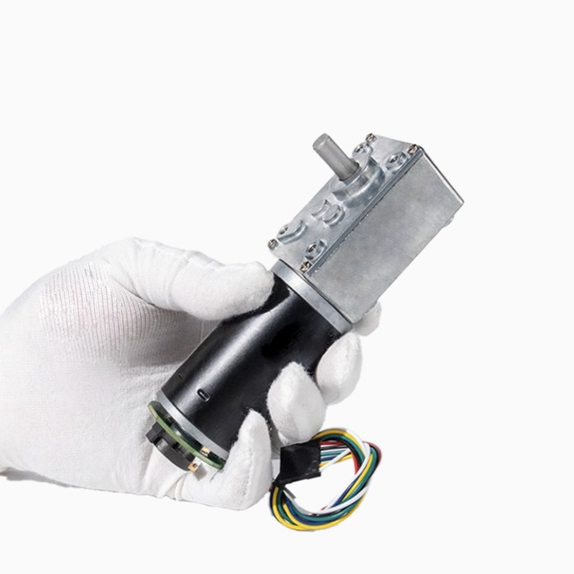 High Torque 100KG 6-470rpm Right Angle 12v/24v Worm Gear DC Reduction Motor Encoder 5840-36ZY-B Model CW/CCW Self-Locking Fan