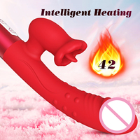 Nouveau Vibrateur Lapin pour Point G avec Stimulation Double, Chauffant, en Silicone Étanche, Jouet Sexuel Adulte pour Femme