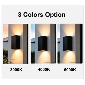 Lámpara de Pared <span class=keywords><strong>LED</strong></span> para Exteriores, Impermeable IP65, Iluminación Superior e Inferior, Aplique de Pared Moderno de Aluminio para Jardín, Hotel, Pasillo - Product Image 4