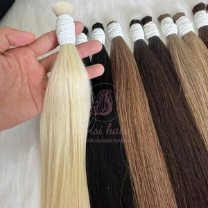 Bán buôn Salon nguyên con người Trinh Nữ tóc đầy đủ lớp biểu bì phù hợp màu sắc ánh sáng đôi rút ra con người số lượng lớn tóc cho bện - Product Image 1