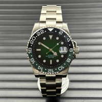 Montre mécanique classique de luxe en acier inoxydable avec logo personnalisé, design élégant et fin, pour homme