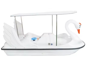 Diskon besar-besaran 2025 baru datang perahu kartun angsa 2 Or4 orang perahu dayung kaki serat kaca untuk taman air - Product Image 5