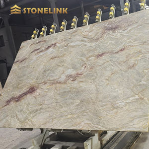 Stonelink Custom 2025 <span class=keywords><strong>Nacarando</strong></span> cuarcita losas pulidas Van Gogh cuarcita Nacarado oro para encimeras de cocina - Product Image 5