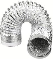 Tuyau de ventilation flexible en aluminium double face et acier inoxydable, résistant aux hautes températures, pour l'air frais des écoles