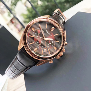 <span class=keywords><strong>Montre</strong></span> pour <span class=keywords><strong>homme</strong></span> en <span class=keywords><strong>cuir</strong></span> véritable avec bracelet en acier inoxydable, cadran simple à aiguilles, quartz, étanche 100 m, chronographe, style business décontracté - Product Image 4