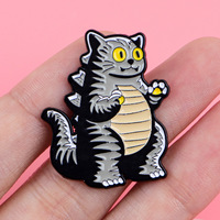 Broche con Citas de Dibujos Animados, Insignia Metálica con Diseño de Vaca, Creativo, para TDAH, Aleación de Zinc, Galvanizado, Impresión por Grabado, Efecto de Goteo de Aceite