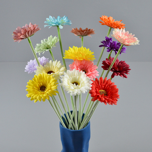Chrysanthème artificiel en gros soie longue perche décoration de maison et de mariage branche de fleur artificielle - Product Image 5