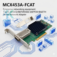 Adaptateur Ethernet QSFP28 56GbE 1 port PCIe 3.0x8 MCX453A-FCAT pour carte d'interface serveur Mellanox CX-4 en stock