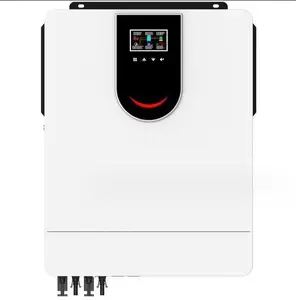 Inverter hibrida tenaga surya besar, Inverter fase tunggal 5.5 KW 6,2 KW 220V untuk sistem energi tenaga surya