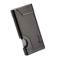 Briquet à Jet Électronique Classique BD421, Rechargeable, Coupe-Vent, en Métal, Personnalisable, avec Fenêtre Visible, Flamme Directe, au Butane, pour Cigarettes
