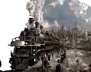 <span class=keywords><strong>Quadro</strong></span> Digitale Stampato su Tela Dipinto di Monet Alba Fai da Te Dipingi con i Numeri con Telaio - Product Image 3