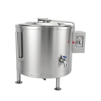 Marmite électrique à double enveloppe en acier inoxydable de haute qualité 135L avec valve de vidange pour cuisine commerciale et restauration