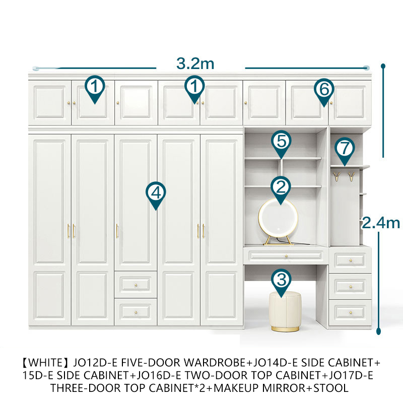 La Asamblea con espejo de vanidad + taburete