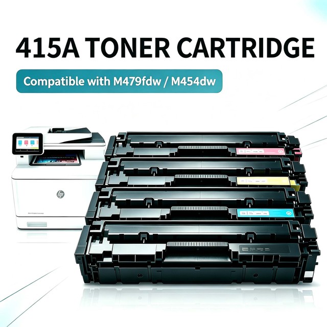 Compatible Toner Cartridge H.P 415A for M479fdw, M479dw/fnw, M454nw/dw/dn, M455dn, and 480f Printers