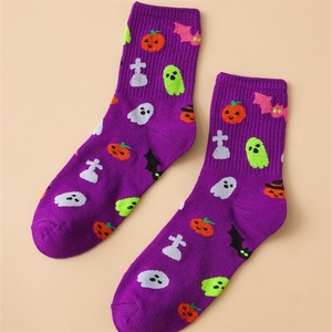 Calzini di Halloween con Fantasmi, Pipistrelli e Zucche, <span class=keywords><strong>Fantasmini</strong></span> Colorati, Calzini Divertenti e Colorati con Fantasmi e Pipistrelli, Calzini di Halloween Originali e Carini - Product Image 5