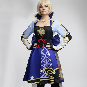 Disfraz de Cosplay Azul de <span class=keywords><strong>Kamisato</strong></span> <span class=keywords><strong>Ayaka</strong></span> para Mujer, Vestido de <span class=keywords><strong>Ayaka</strong></span>, Peluca, Disfraz de Anime para Halloween, Juego de Roles - Product Image 1