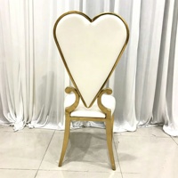 Tables et chaises de banquet pour hôtels et mariages, vente en gros d'usine, avec acier inoxydable en forme de cœur