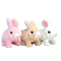 W2TOY Mainan Boneka Anak Lucu Keluarga Kelinci Klasik Teman Kartun Elektrik Berjalan Desain Monster Kecil Grosir Pabrik 3+