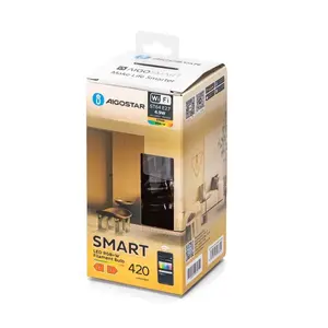 Lampadina intelligente RGBW ST64 E27 4.9W - controllo Wi-Fi, luce regolabile; ideale per ambientare gli spazi e personalizzare l'illuminazione - Product Image 3