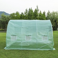 Kit de serre polytunnel monocanal à faible coût avec structure métallique, écologique et protection UV pour la croissance des plantes