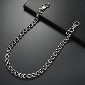 Ingrosso nuovo Western Punk Street Silver Skull <span class=keywords><strong>Jeans</strong></span> con cinturino a catena in metallo da Cowboy con portafoglio a forma di teschio per gli uomini (TC196) - Product Image 2