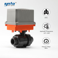 YNTO Vanne à boisseau sphérique électrique motorisée télécommandée 110V CA 2 pouces haute température pour système d'eau OEM avec joints PTFE/EPDM 900 psi