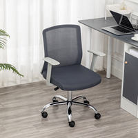 Chaise de bureau avec dossier et soutien du cou, chaise de bureau ergonomique en maille pour cadres