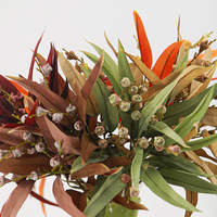 Feuilles d'eucalyptus artificielles longues effet naturel en gros pour décorations d'arbre de Noël, d'Halloween et de Thanksgiving, et arrangements floraux