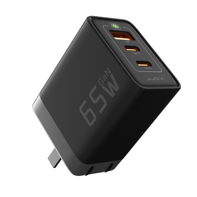 Factory Supplier Top Quality Multi Ports 65W USB-C GaN Charger for iPhone iPad Tablet and Laptop Charger Support QC3.0 PD3.0
