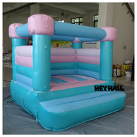 Tout blanc 6x6ft Mini Bounce House Safe Amovible Mesh Petit château gonflable blanc pour la location de tout-petits