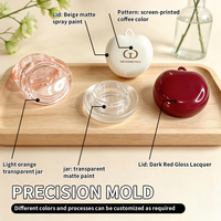 Pot cosmétique vide rechargeable en forme de pomme, en ABS, couleur personnalisée, pour baume à lèvres, blush, crème, poudre, emballage cosmétique, logo personnalisé, OEM