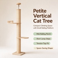 Arbre à chat écologique en sisal, griffoir réglable du sol au plafond, durable, en carton et bois