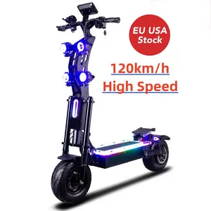 Free Shipping 14inch 120km/h Off Road 40ah Foldable 13inch Fat Tire Adult Dual Motor 60v 72v Electric Scooter 10000w