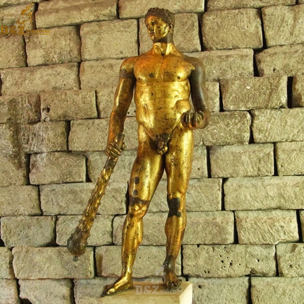 Greco dio bronzo a grandezza naturale Ercole statue per la decorazione della casa