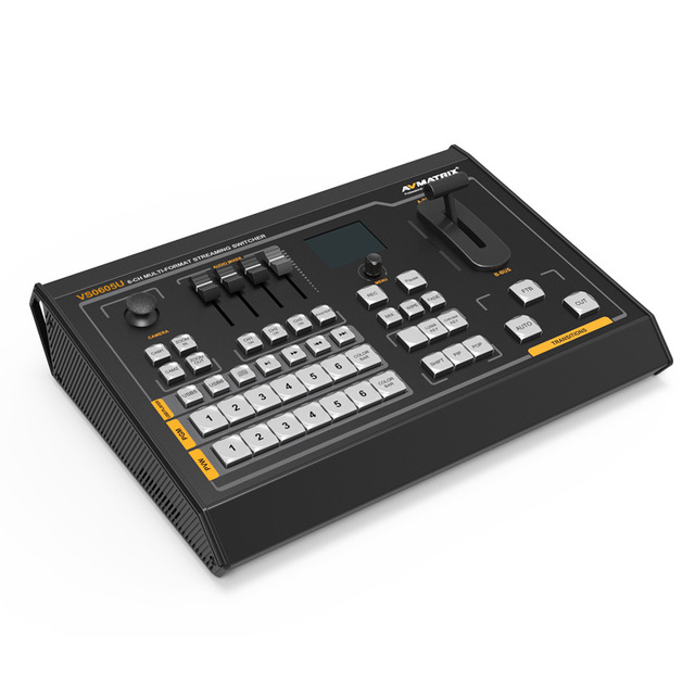 Avmatrix VS0605U TV Broadcasting Equipment for Churches Live Streaming Weddings Record Video Switcher Mixer PTZ Camera Control