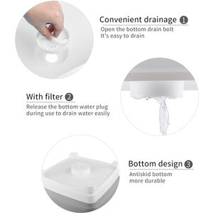 Colador Plegable de Plástico GILLY con Asa de Silicona y Válvula de Agua, Colador de Verduras Ecológico para <span class=keywords><strong>Fregadero</strong></span> - Product Image 4