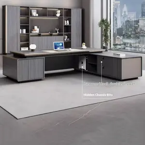 Leadership Modern Luxury Office Executive 2.8m CEO Desk Wooden Business Desk Boss Desk