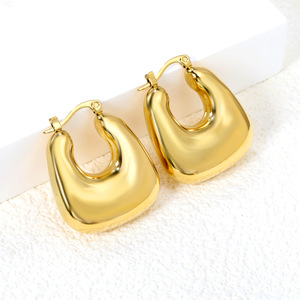 Geometric Metal <b>Cuff</b> <b>Earrings</b> Gold Color Exaggerated Fashion Statement Jewelry For Women - Product Image 1