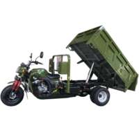 Tricycle à moteur industriel 300cc à trois roues, moteur refroidi par eau, capacité de charge de 500 kg, boîte de vitesses manuelle à 5 rapports, tricycle à benne ouverte